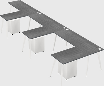 Modern l-shaped office desk