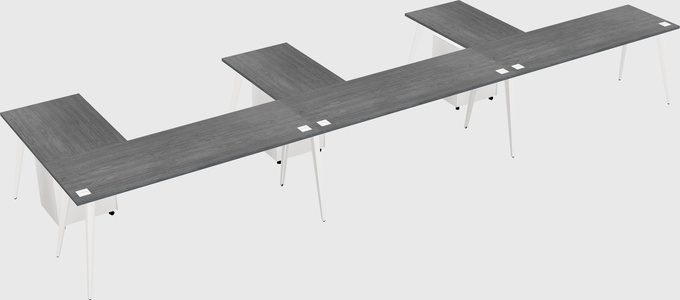 Modern l-shaped office desk