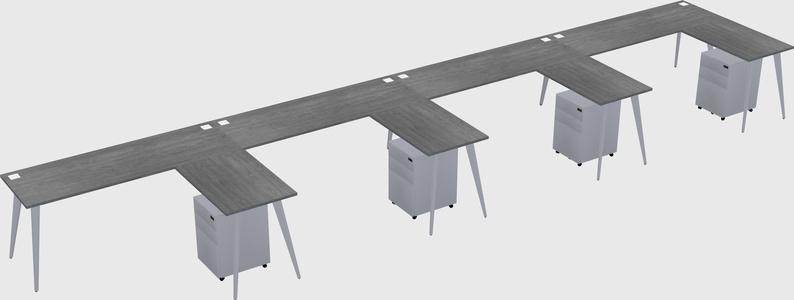 Modern L-shaped Office Desk