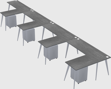 Modern l-shaped office desk