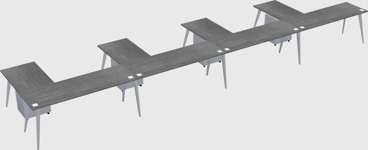 Modern l-shaped office desk