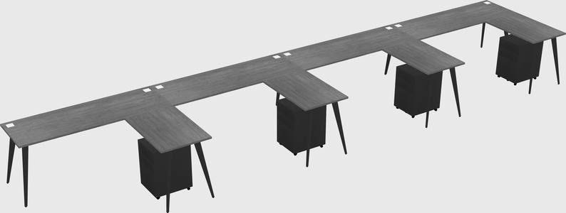 Modern L-shaped Office Desk