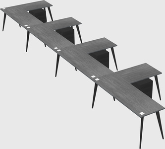 Modern l-shaped office desk