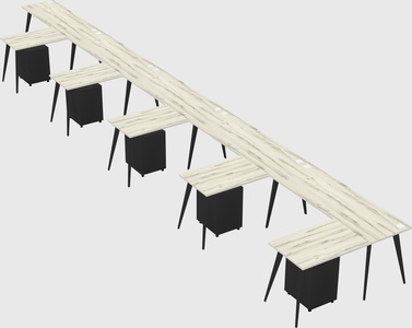 Modern l-shaped office desk
