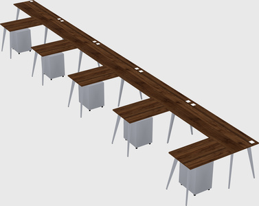 Modern l-shaped office desk