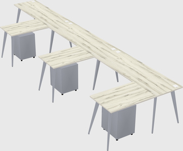 Modern l-shaped office desk