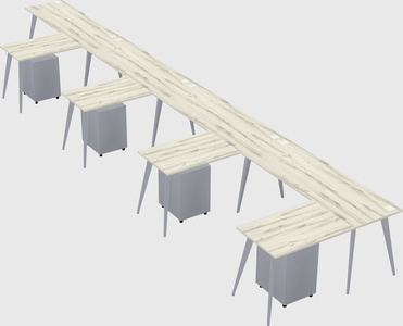 Modern l-shaped office desk