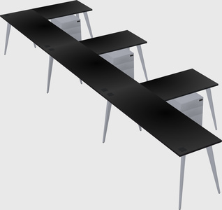 Modern l-shaped office desk