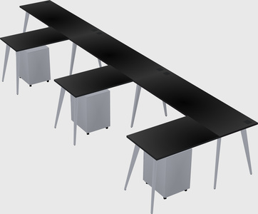 Modern l-shaped office desk