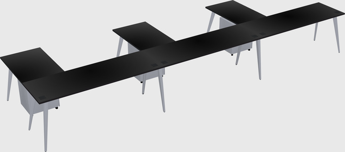 Modern l-shaped office desk