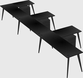 Modern l-shaped office desk