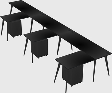 Modern l-shaped office desk