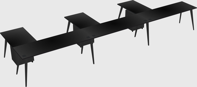 Modern l-shaped office desk