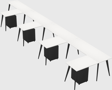Modern l-shaped office desk