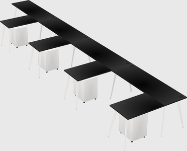Modern l-shaped office desk
