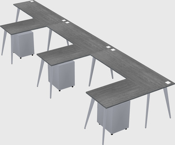 Modern l-shaped office desk