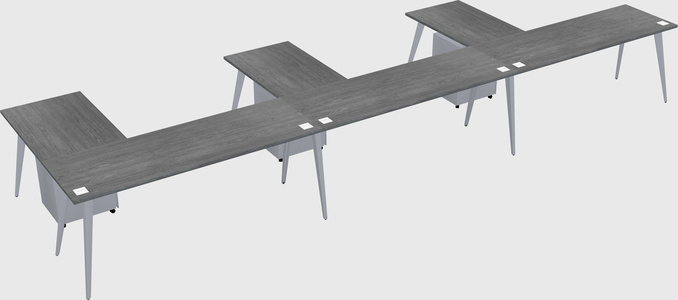 Modern l-shaped office desk