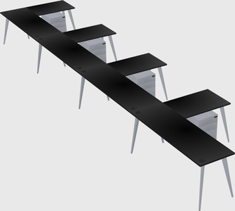 Modern l-shaped office desk