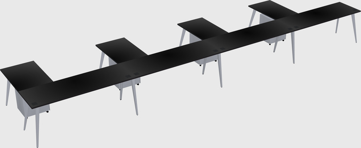 Modern l-shaped office desk