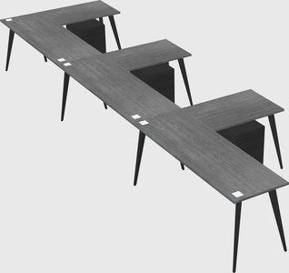 Modern l-shaped office desk