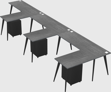 Modern l-shaped office desk