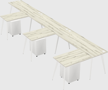 Modern l-shaped office desk