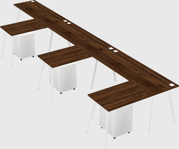 Modern l-shaped office desk