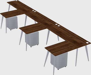 Modern l-shaped office desk