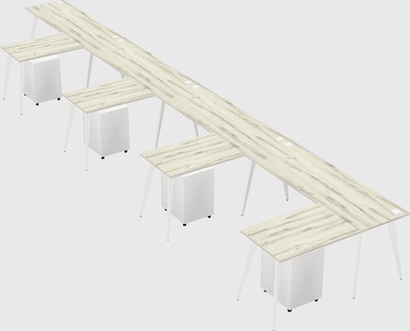 Modern l-shaped office desk