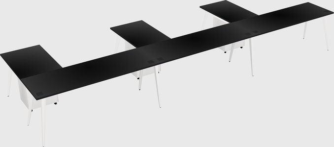 Modern l-shaped office desk
