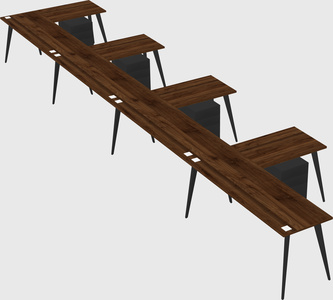 Modern l-shaped office desk