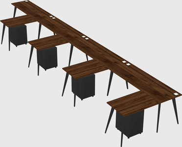 Modern l-shaped office desk