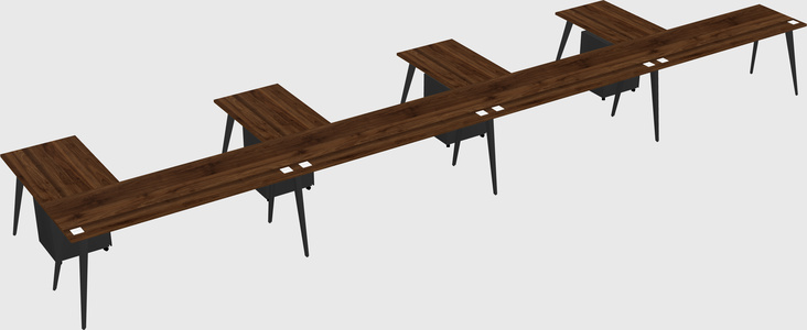 Modern l-shaped office desk