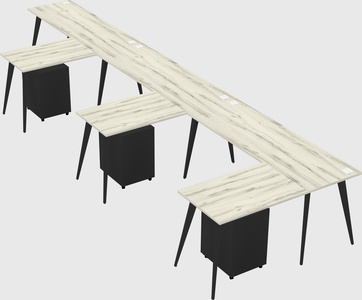 Modern l-shaped office desk