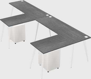 Modern l-shaped office desk