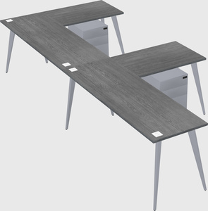 Modern l-shaped office desk