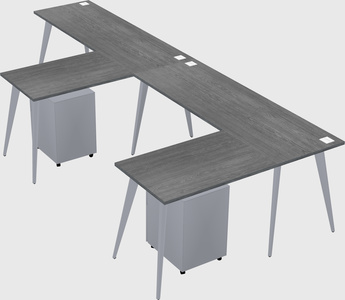 Modern l-shaped office desk