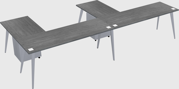 Modern l-shaped office desk