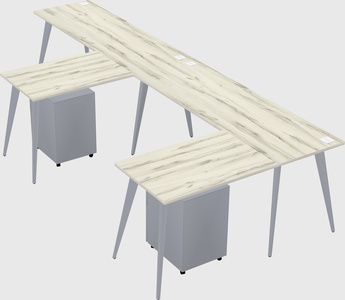 Modern l-shaped office desk