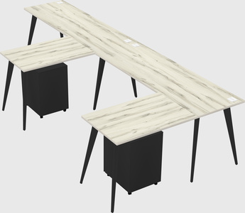 Modern l-shaped office desk