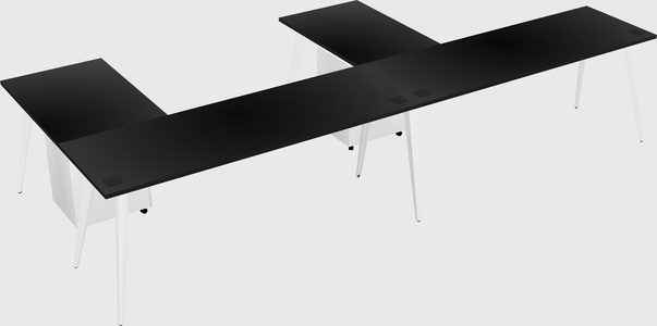 Modern l-shaped office desk