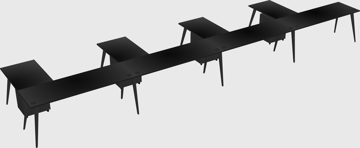 Modern l-shaped office desk