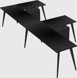 Modern l-shaped office desk