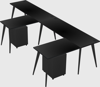 Modern l-shaped office desk