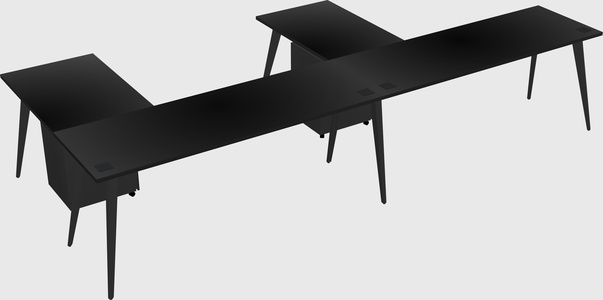 Modern l-shaped office desk