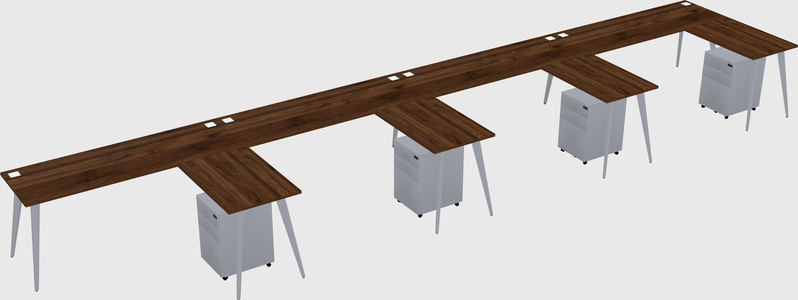 Modern L-shaped Office Desk