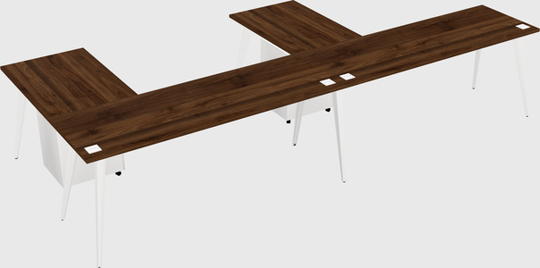 Modern l-shaped office desk