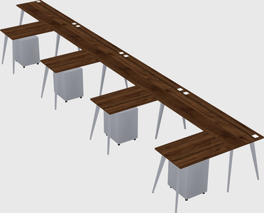 Modern l-shaped office desk