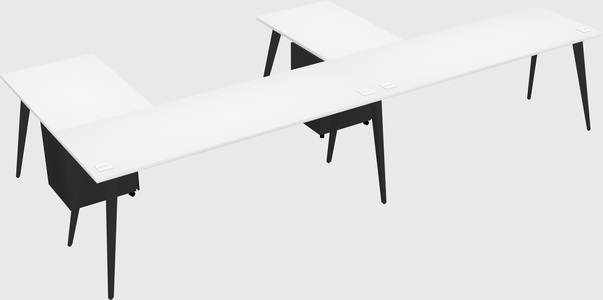 Modern l-shaped office desk