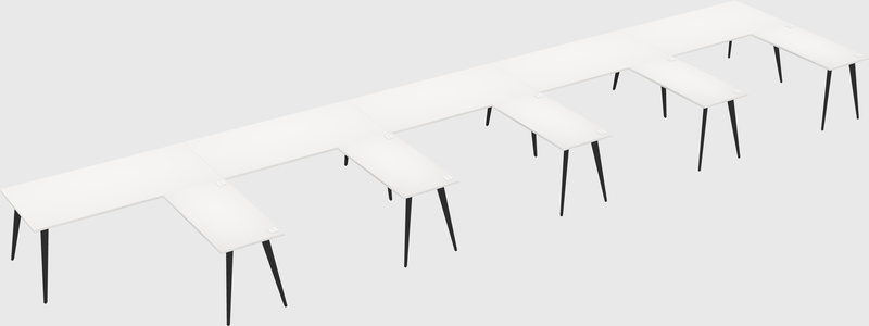 Modern l-shaped office desk